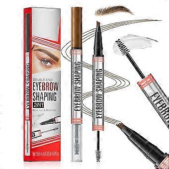 Microblading-Augenbrauenstift und wasserfestes Augenbrauengel, 4-fach-Spitze für langanhaltend natürliche Striche