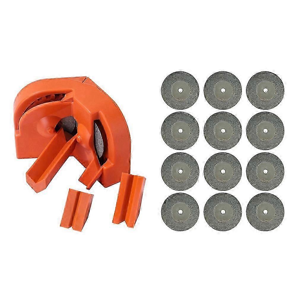 Multi-Functional Drill Bit Sharpener Tool with 12 Pcs Grinding Wheels