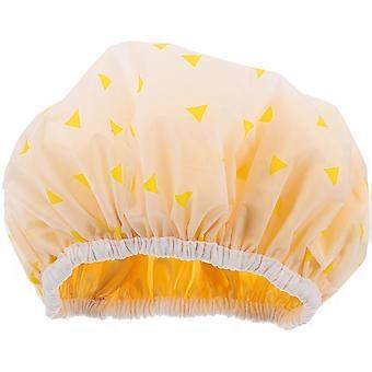 Showering Cap for Women Girls Double Layer Bath Cap Bathing Hat Hair Cover Decorative Shower Cap
