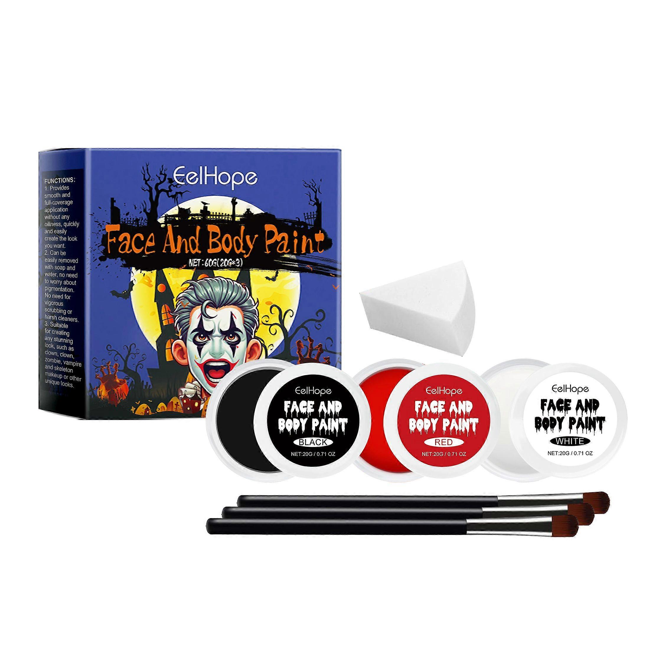 Face Paint Palette Set  Full Coverage Clown Makeup Kit