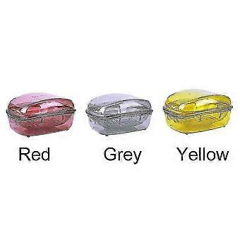3pcs Portable Container Box Bathroom Anti Slip Double Layer Soap Case(random Color)