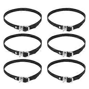 6 Pcs Professionnel Sangles D’orteils Fixation Clip Sangles Anti-dérapant Pince Sangles Pédale Accessoire