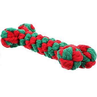 Dog Chew Rope Toy Bone Shaped Molar Toy for Teeth Cleaning Cotton Rope