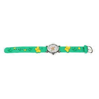 Butterflies Watch Children Analog Watch for Kids Cartoon Green