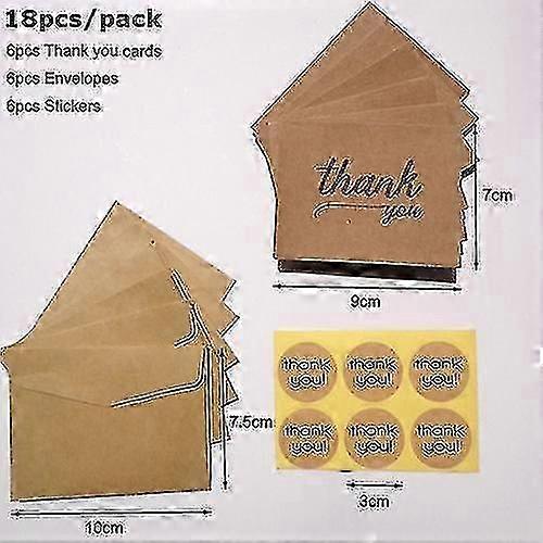 18 Pack/6set Envelopes, Kraft Paper Envelopes Card Envelopes