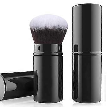 Retractable Kabuki Makeup Brush, Travel Powder Foundation Professional Blush Makeup Brushes With Aluminum Handle for Liquid, Cream, Cosmetics, Loose P