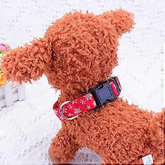 Weihnachtliches Hundehalsband mit Schneemuster für Welpen