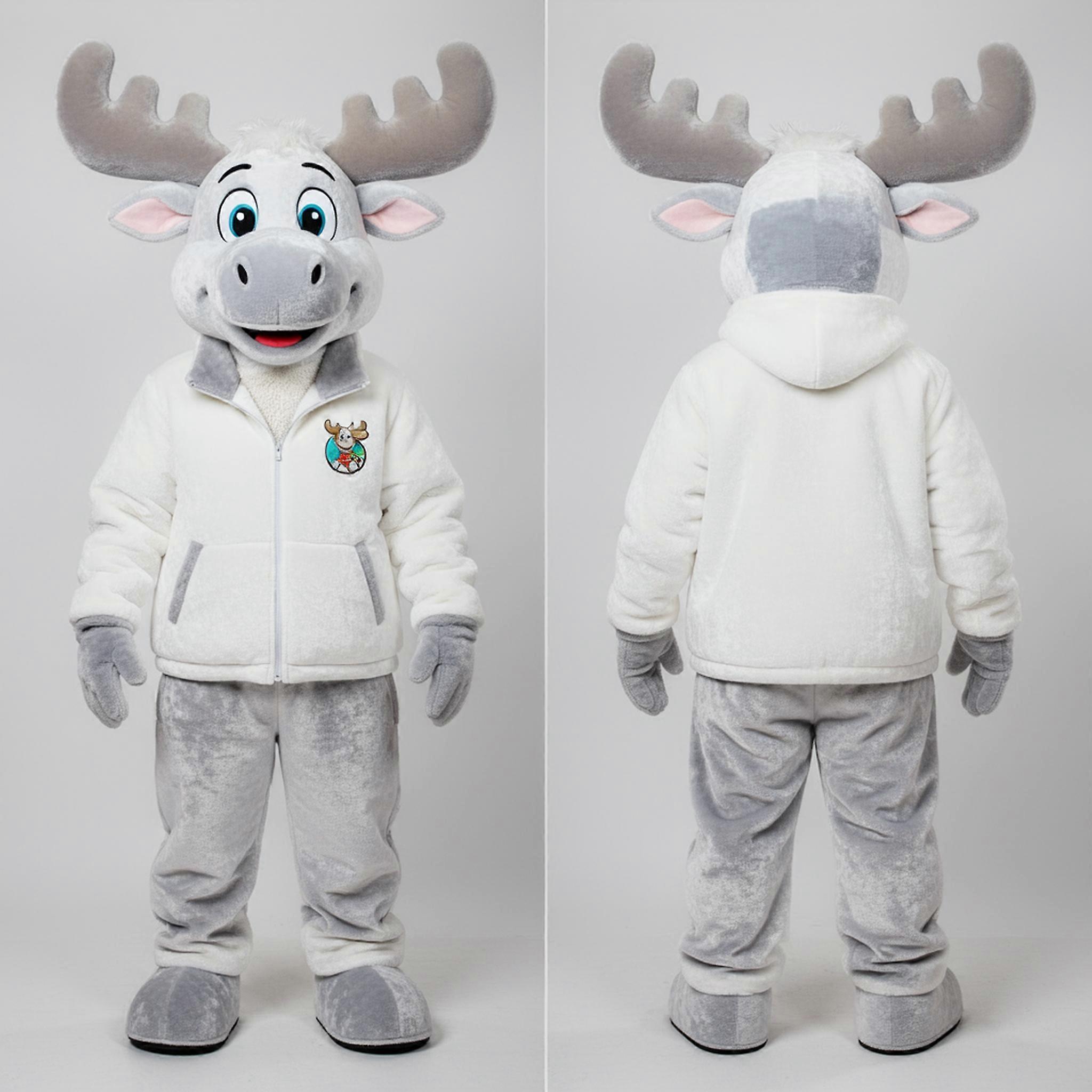 MASTICOT Ivory White Gentle Moose Mascot