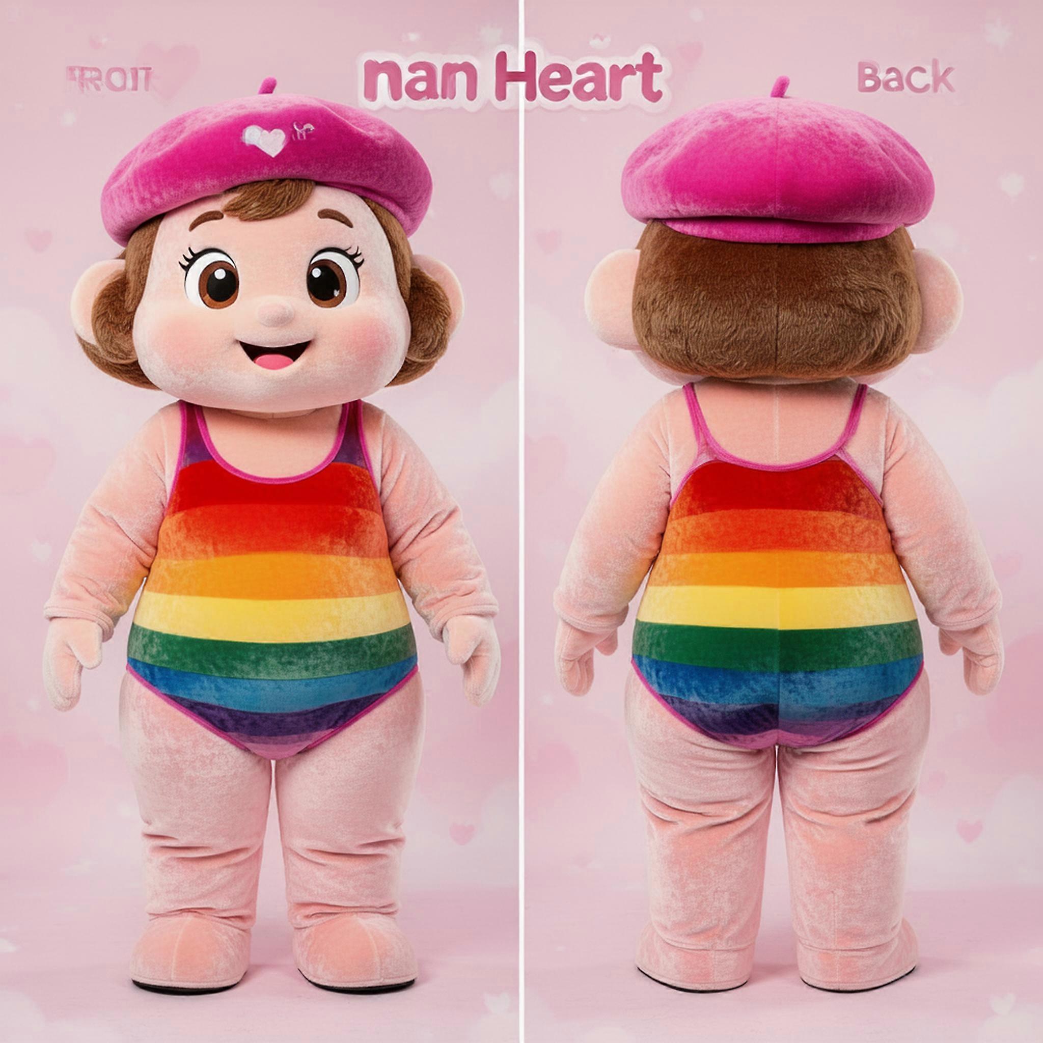 MASTICOT Crimson Velvety Heart Mascot