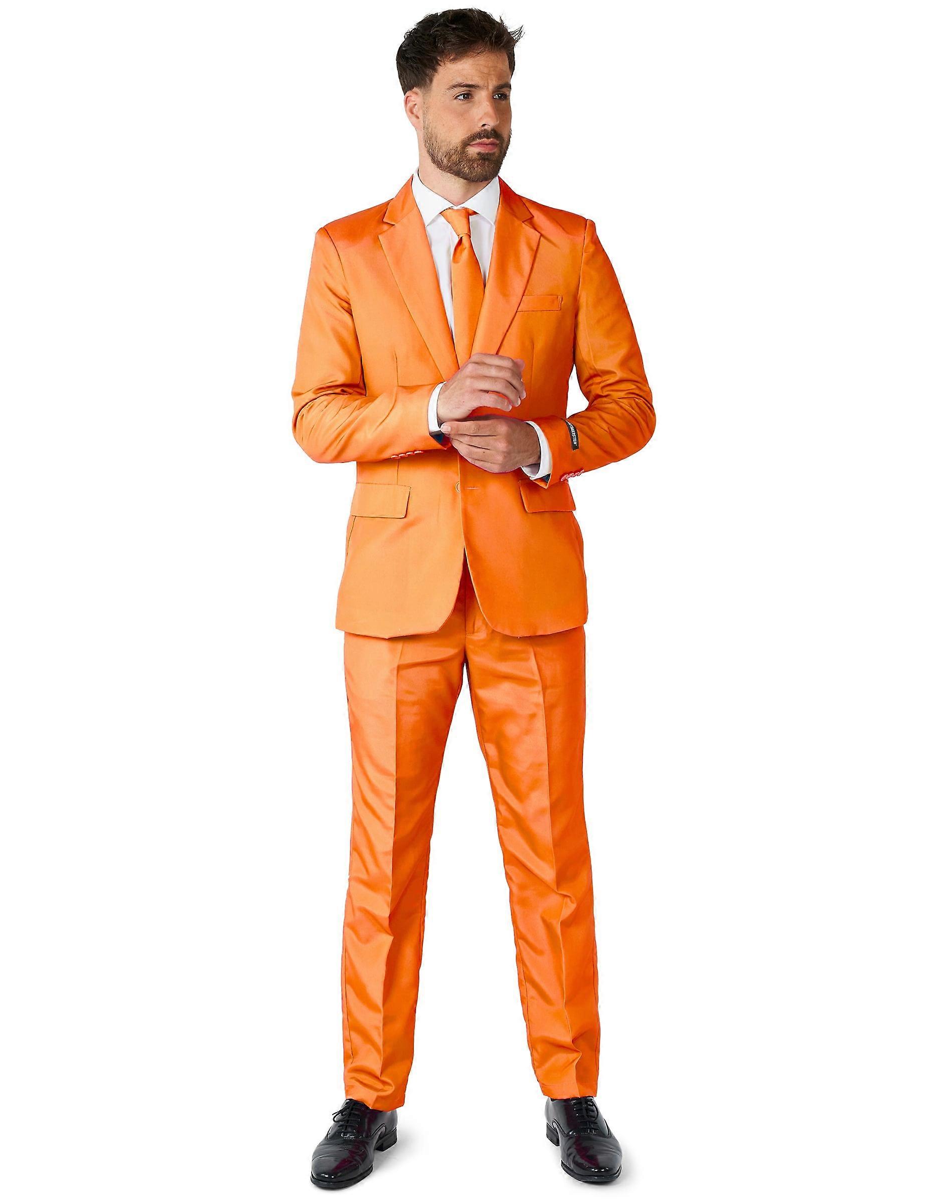 Mr. Solid orange suit for men Suitmeister