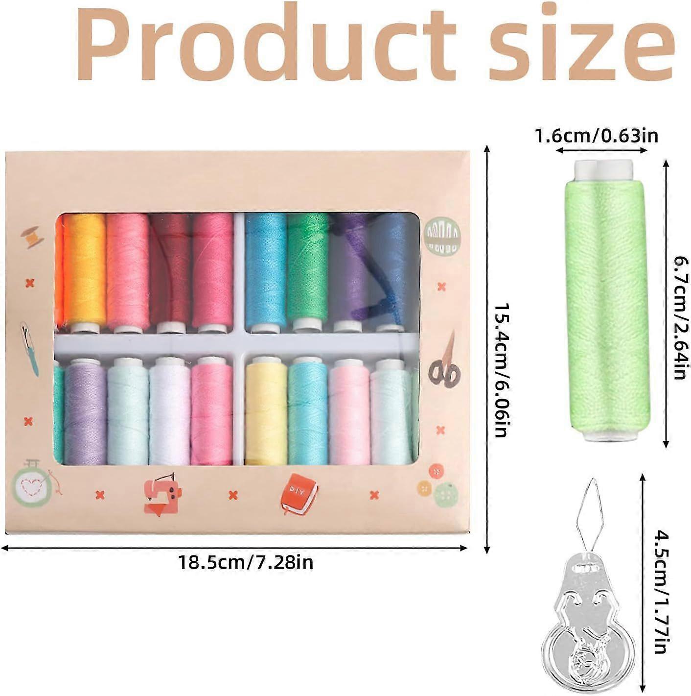 20 Color Polyester Sewing Threads, Durable Sewing Thread Set