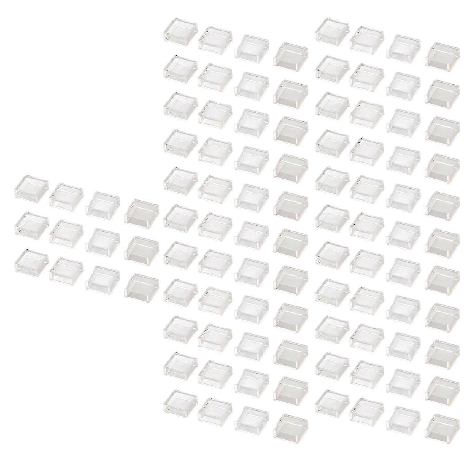 100Pcs Tactile Switch Cover Tact Touch Button Cap Square Transparent ABS Set Kit