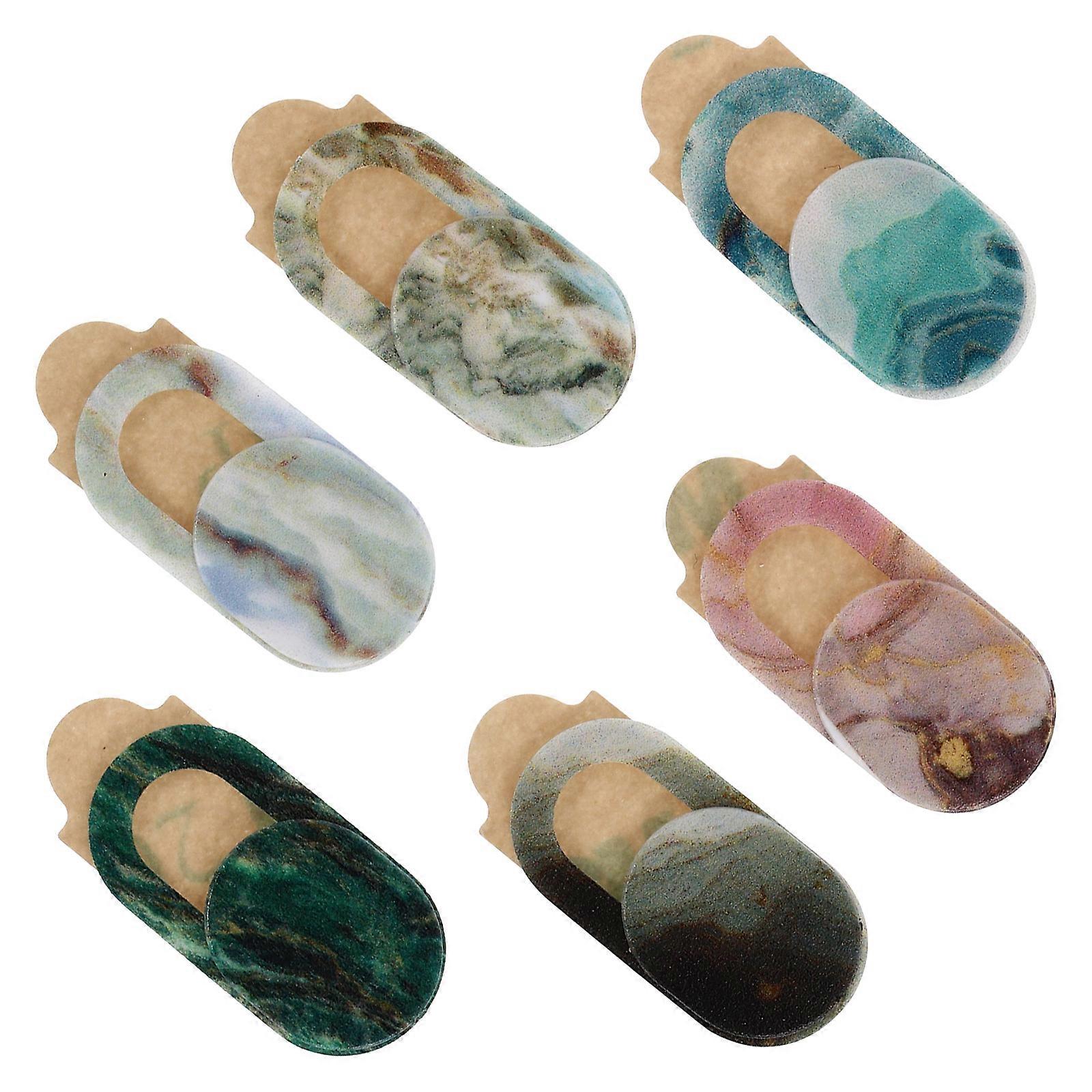 Webcam Privacy Covers Marble Pattern for Protection 6Pcs Camera Caps