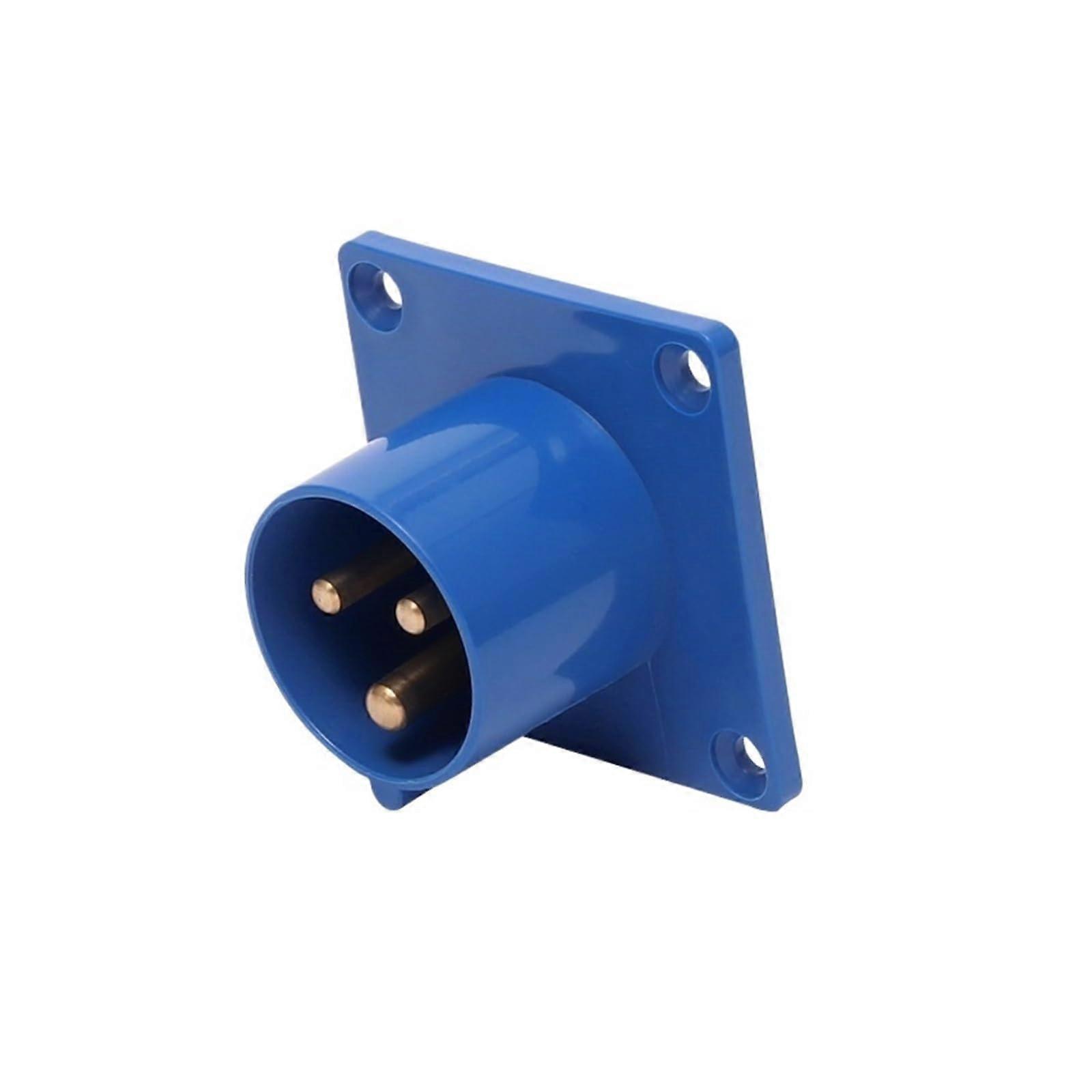 Waterproof Industrial Plug Connector 16A Concealed Reverse Plug Silver Compact Flush Fit Design