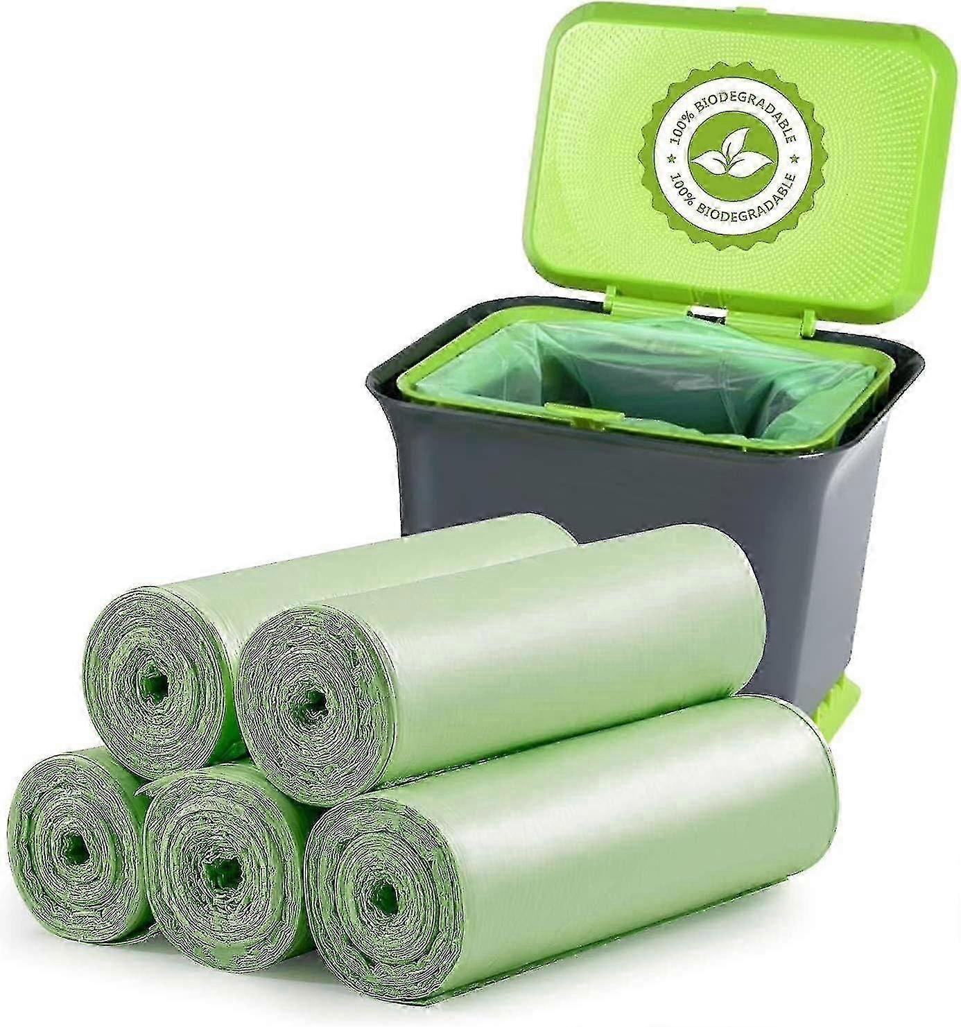 100 Pack Compostable Biodegradable Bin Bags for Garden Use