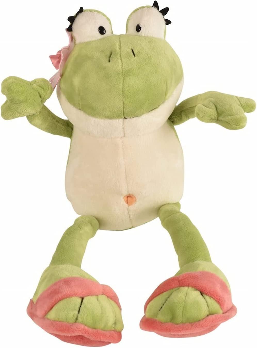 Sapo-de-pelúcia lady com flor na cabeça- Animal recheado - Presente dos Namorados para Meninas -11 Polegadas