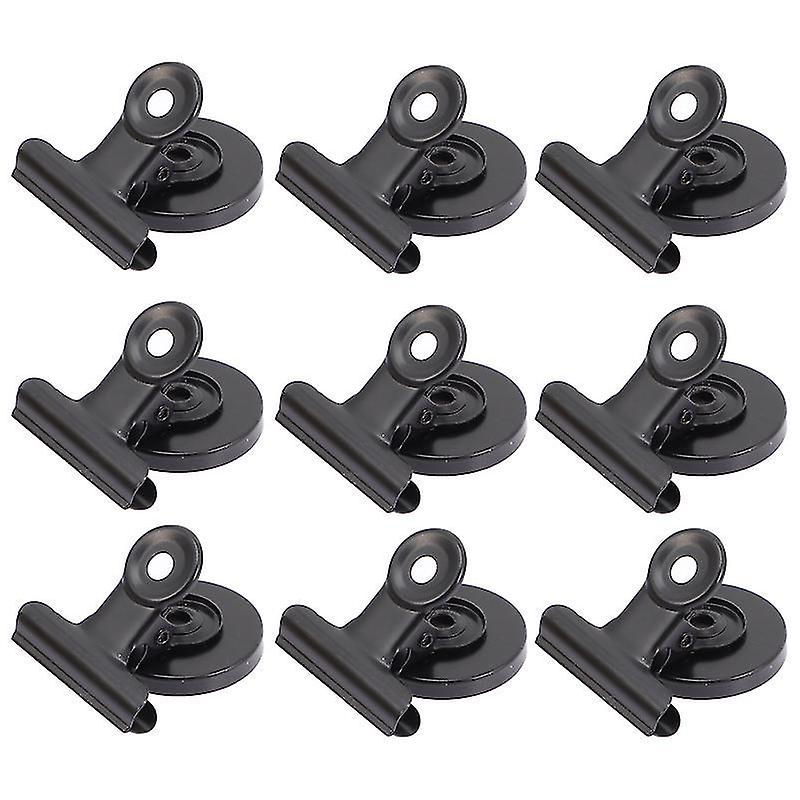 3.7X3.1 سم بطاقات بريدية سوداء 10 قطع مغناطيس معدني قوي مقاطع مطبخ ثلاجة مغناطيس مقاطع لدرجة الحموضة