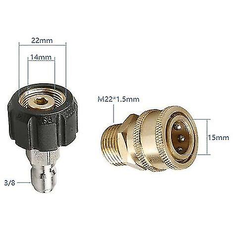 SENRISE Hochdruckreiniger Adapter M22 Auf 1/4 Zoll - Edelstahl Schnellkupplung Für Reinigungspistole