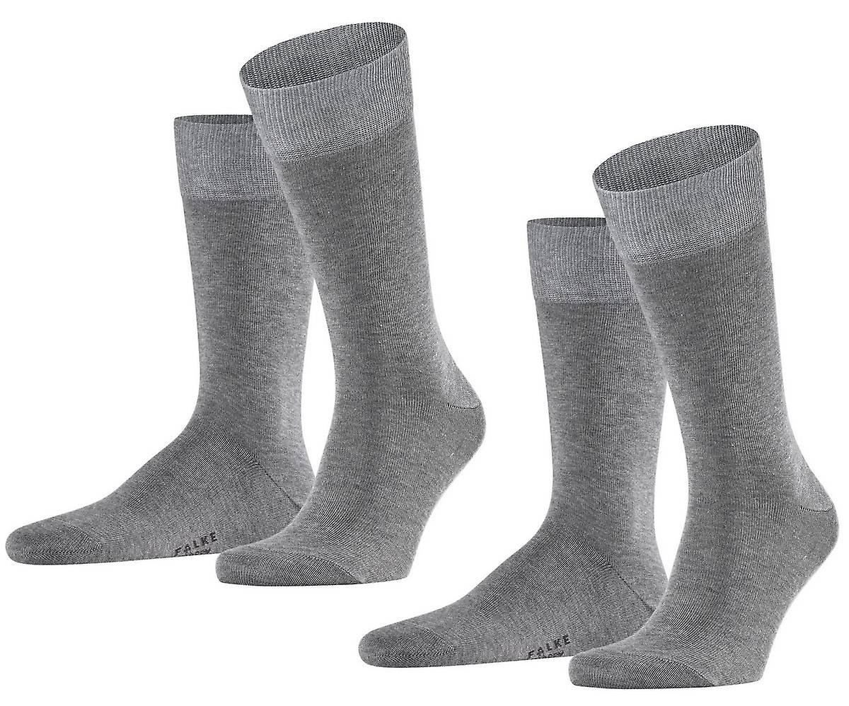 Falke Happy 2 Pack Socks - Light Grey Mel