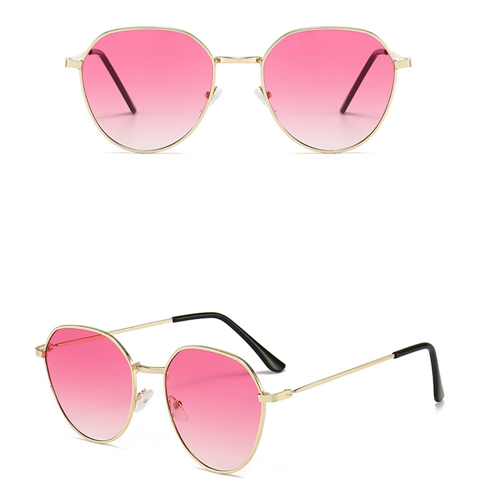 Retro Round Frame Sunglasses Super Light Gradient Color Traveling Sunglasses For Sports And Outdoor Activities