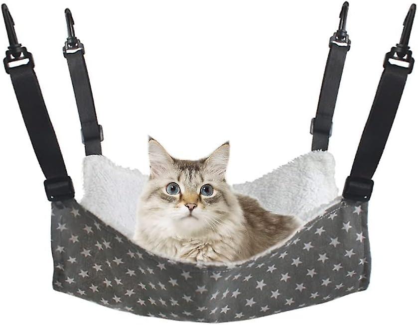 Pet Cage Hammock, Hanging Pet Hammock Bed Soft Cat Hammock With Adjustable Straps & Metal Hooks For Cats Ferret Puppy Small Animals