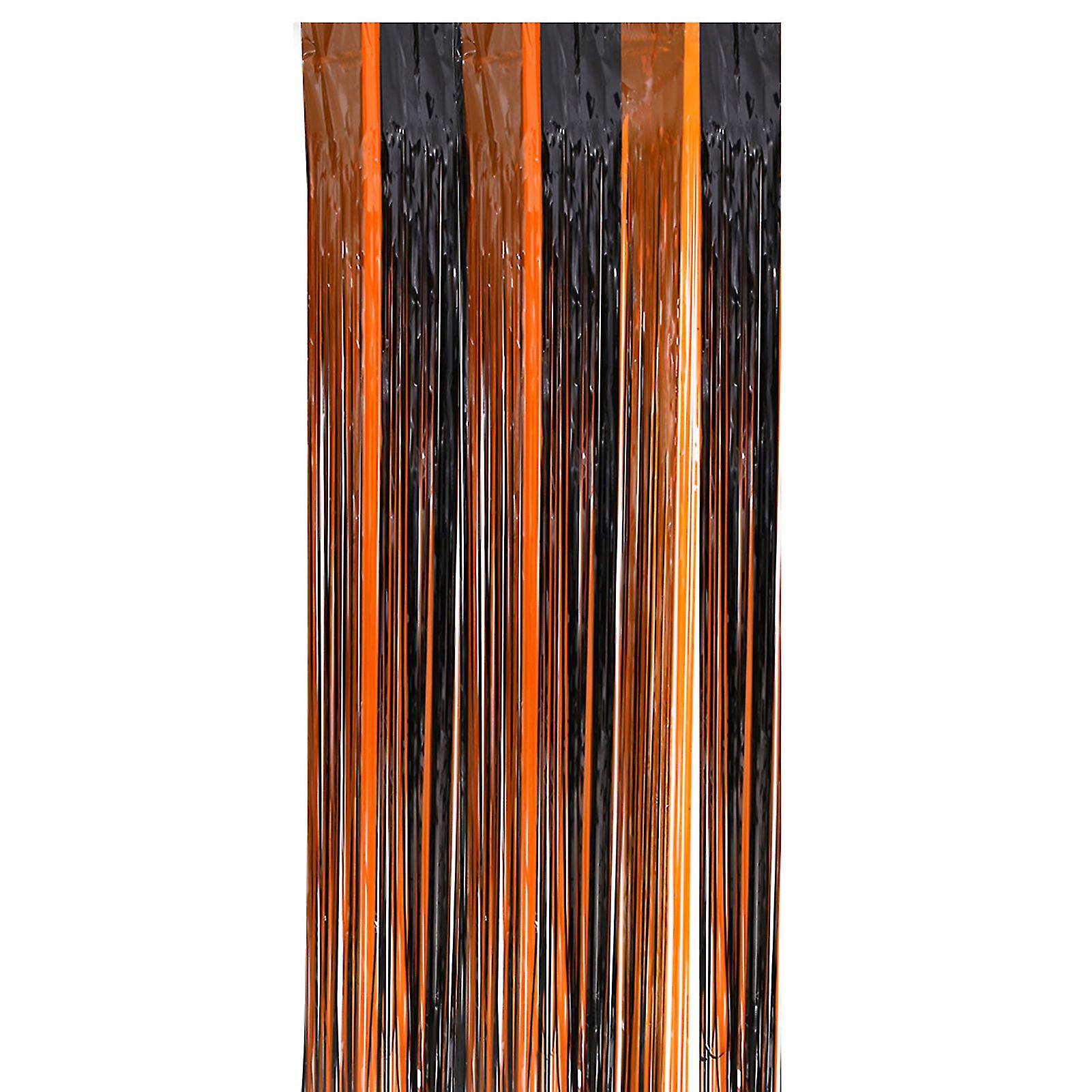 Decorative Backdrop Curtain Novelty Two-color Stitching Halloween Props Decorative Curtain For Pub  hy