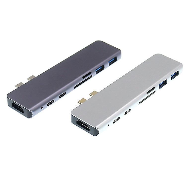Compatible With Apple, Dual Type-c Hub Adapter For Macbook Pro & Air
