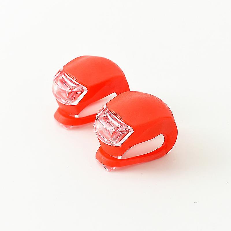 10x Bicycle Lamp Bicycle Front Light Taillight Wheel Light Led Silicone Lamp
