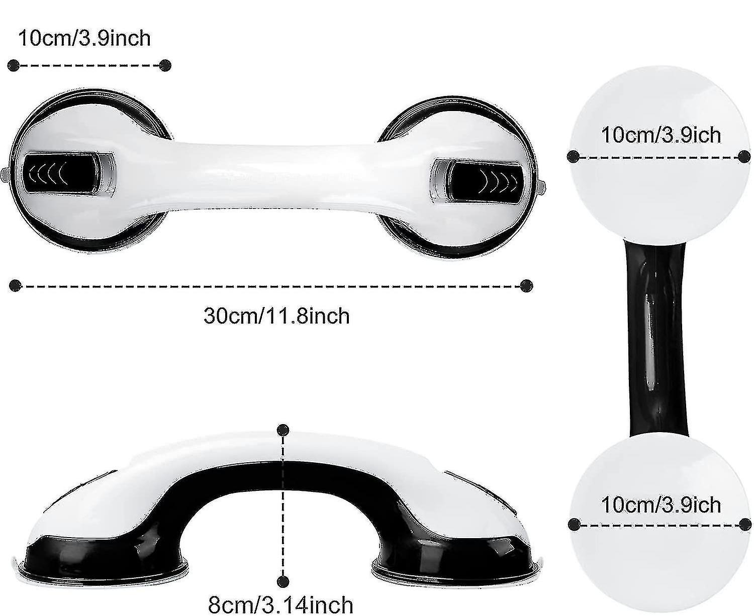 2 Pack Bathroom Grab Bars Shower Handle With Strong Suction Cup