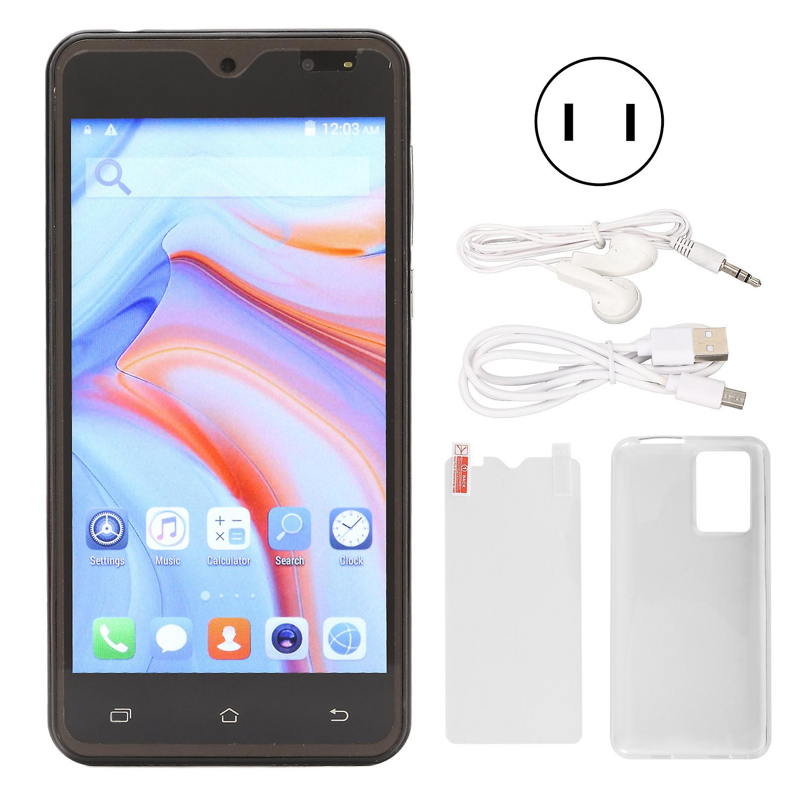 5" Android 11 Smartphone, 8-Kern, 4800mAh, Dual-SIM, 5MP + 8MP Kameras, Schwarz, US-Stecker