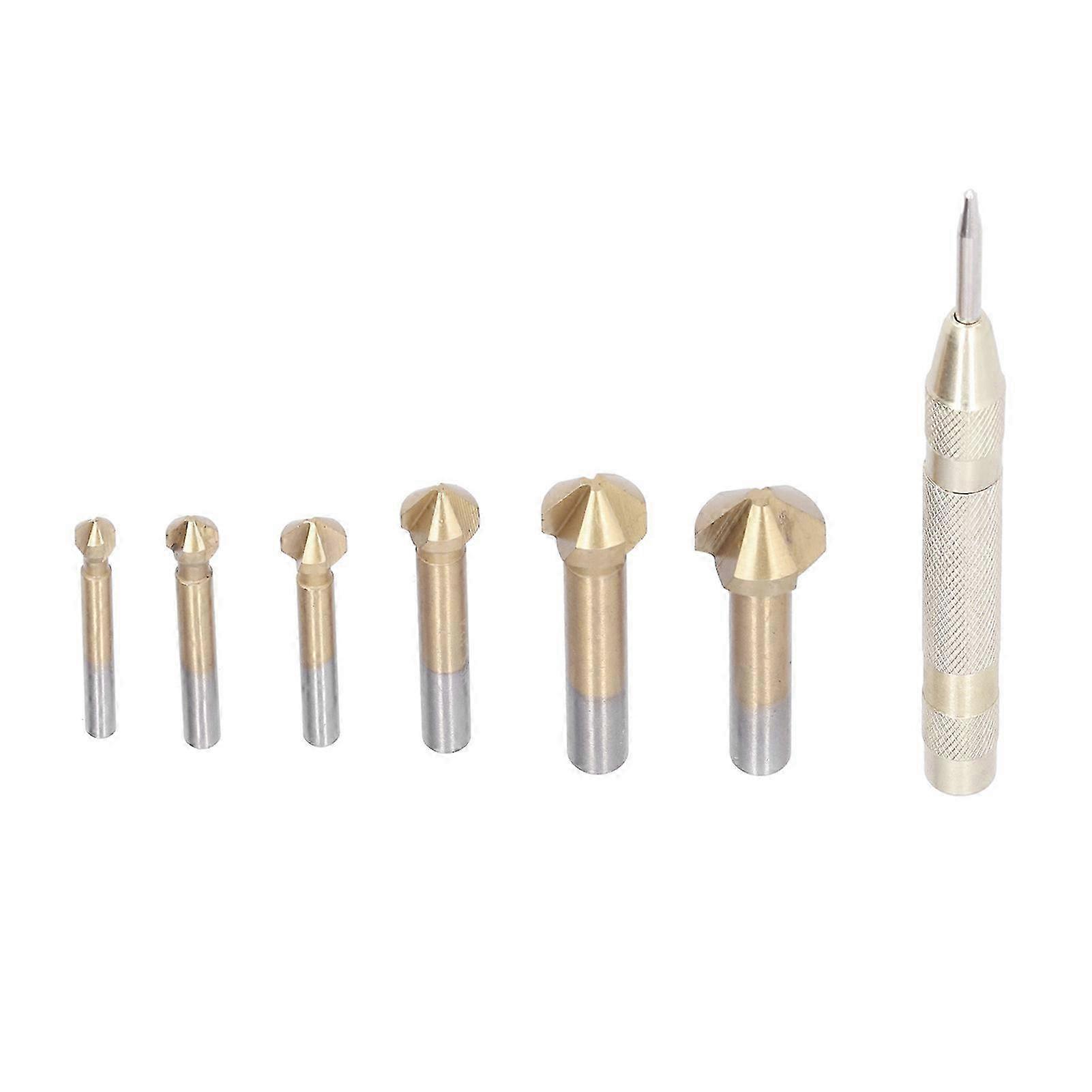 7Pcs Countersink Drill Bit Set Titanize Rustproof Sturdy Durable 90 Degree Counter Sinker Drill Bits for Wood Openings