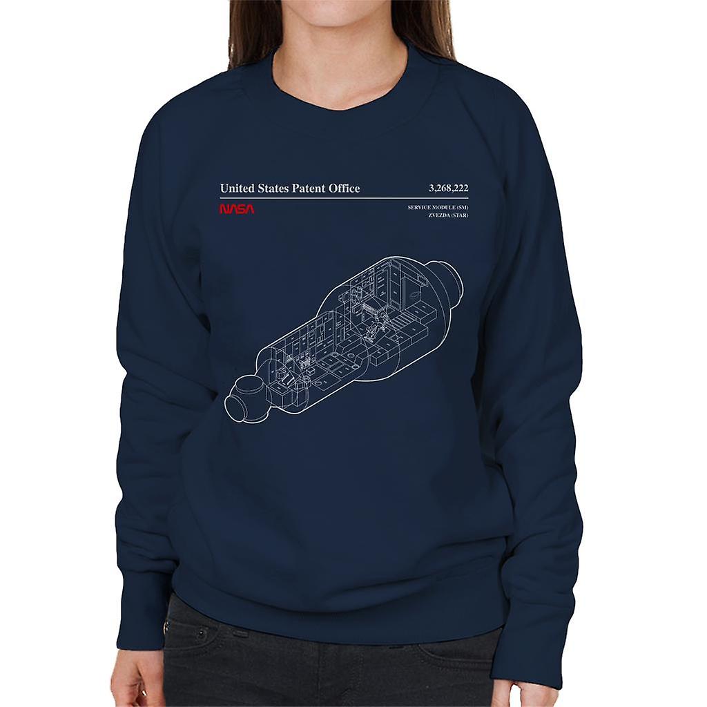 NASA Russian Service Module Blueprint Women's Sweatshirt