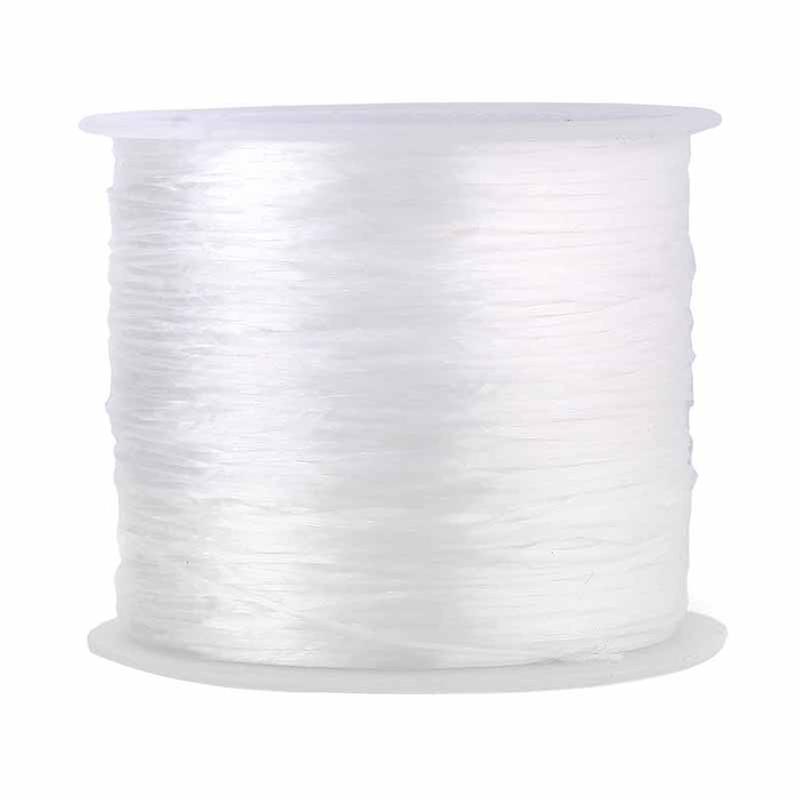 0,8 mm 100 Meter klar Stretch elastische Perlen Schnur Spule String RollWire