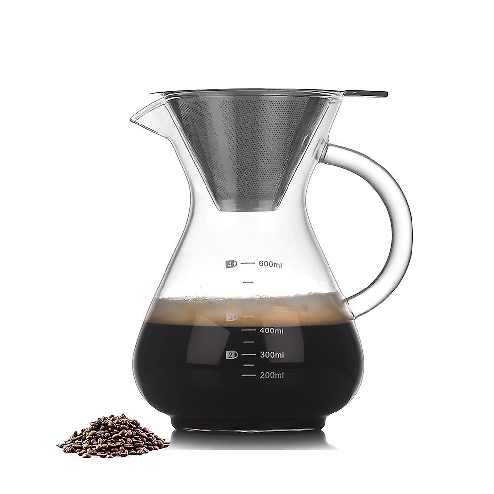 Glass coffee makerwith stainless steel filter (400ml/600ml/800ml)
