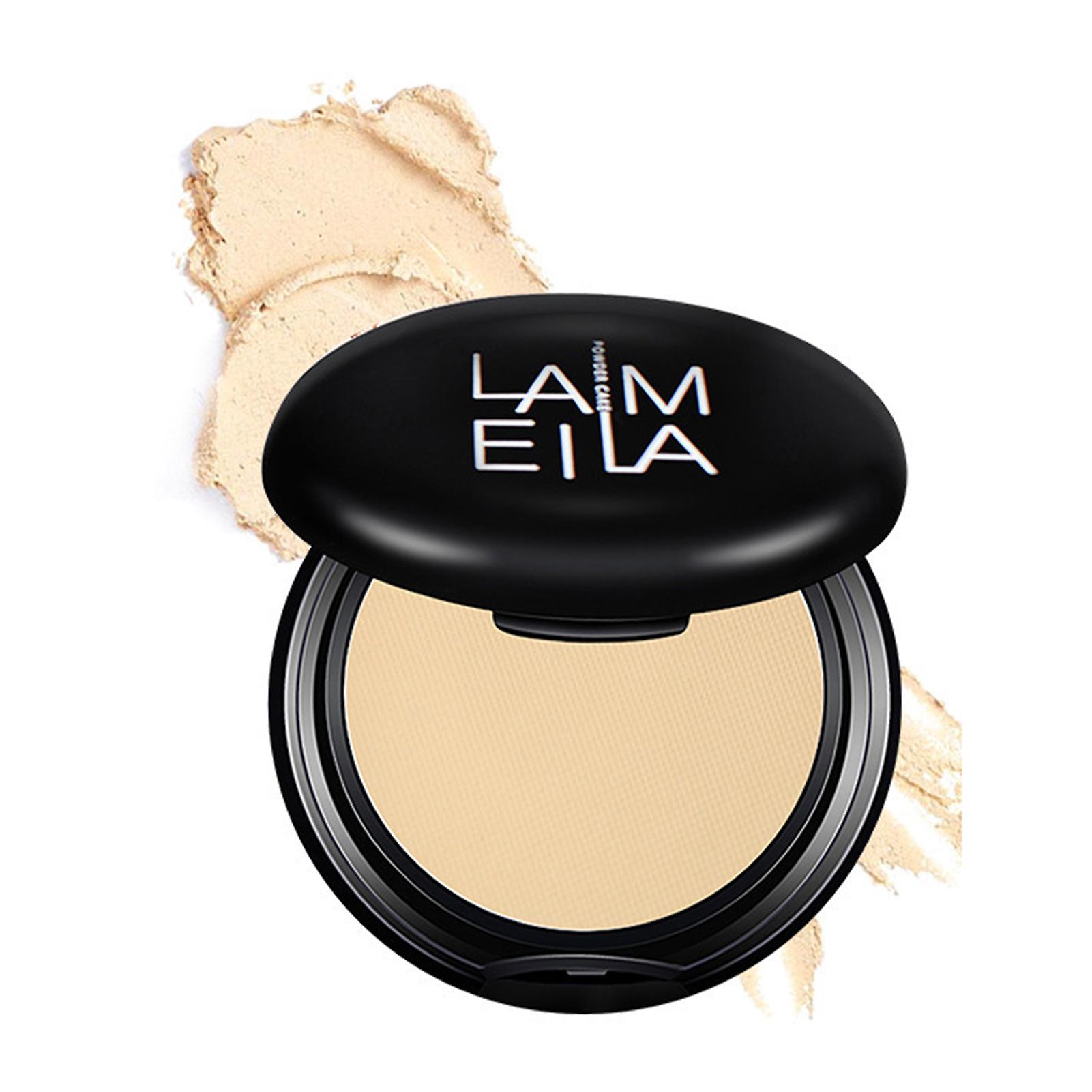 Compact Face Powder with Puff Waterproof Makeup Fixing Powder for Home/Travel