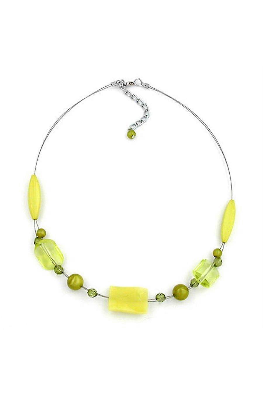 Necklace Light Green And Silky-olive - Gl00051