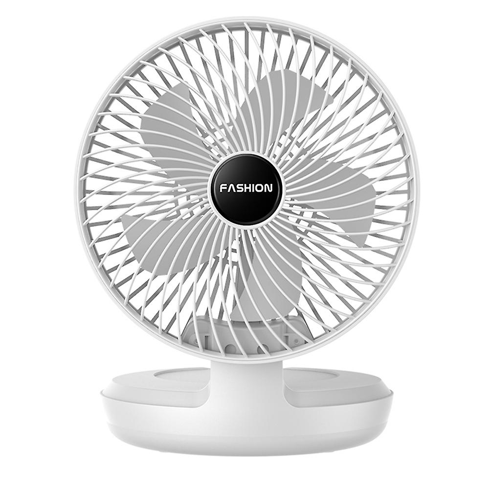 Folding Office Desktop Portable Small Fan 8 inch White