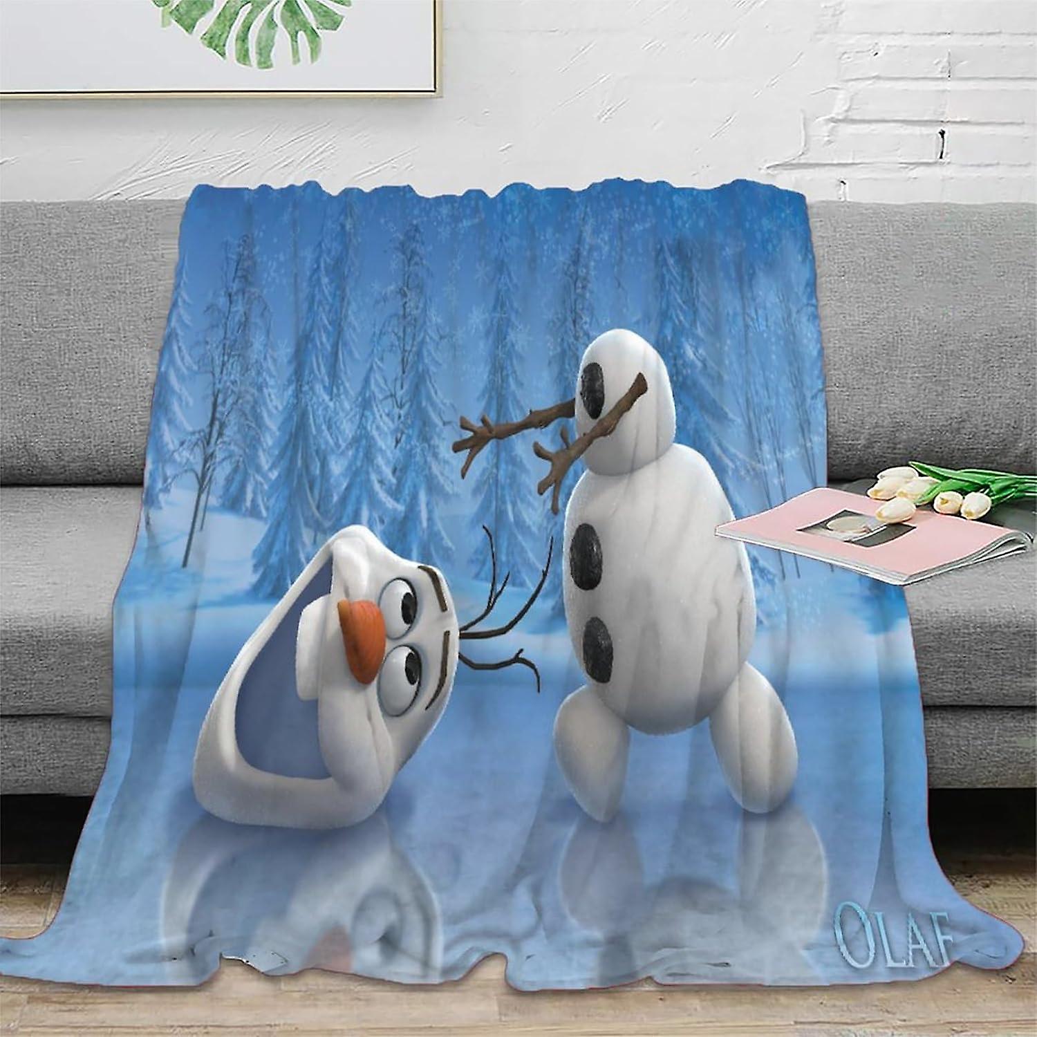 YWLETO Blankets for Kids, Lightweight Warm Throw 3D Frozen Blanket Comfy Plush Flannel Fleece Throw Blanket Soft Fluffy Fuzzy Blanket for Boys And Gir