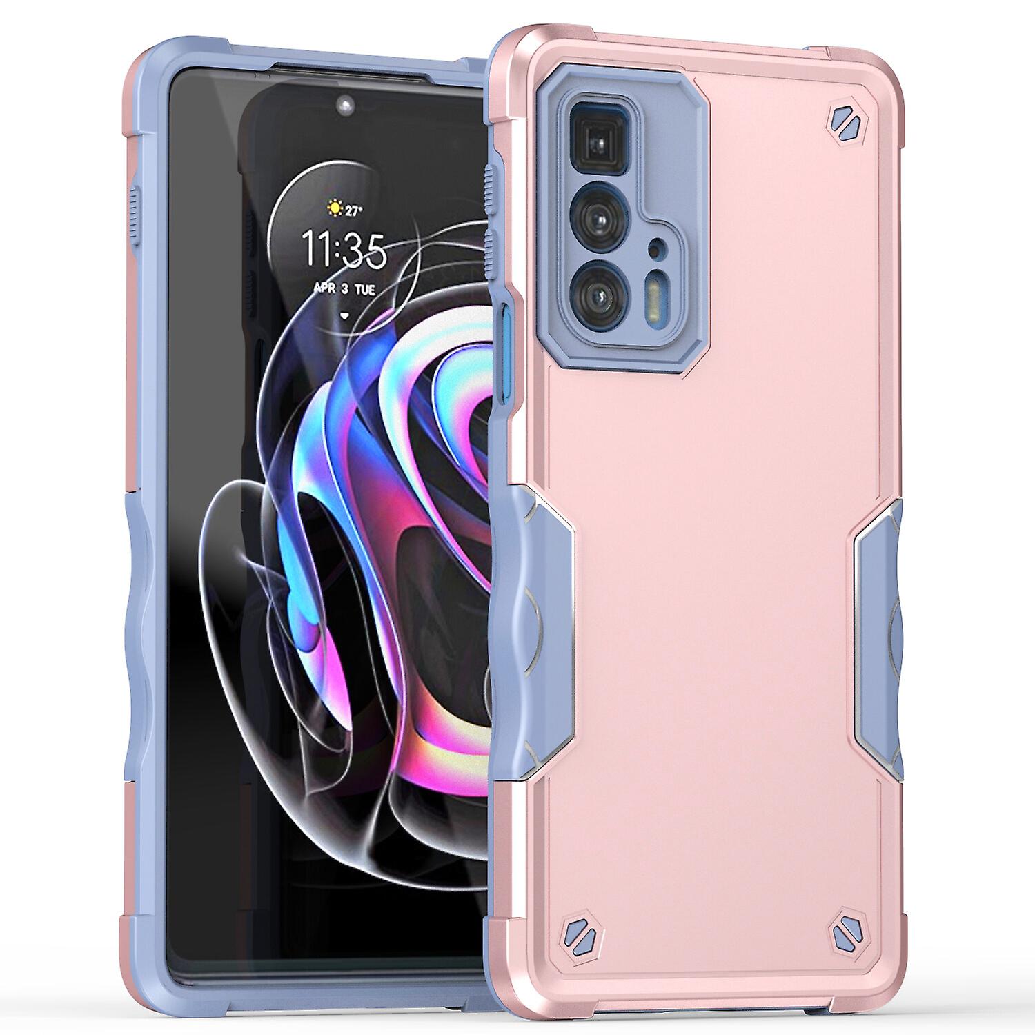 For Moto Edge 20 Pro Case, Heavy Duty Dual Layer Slim Shockproof Cover