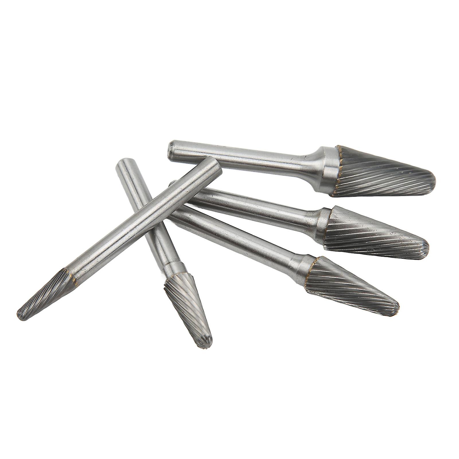 Double Cut Carbide Rotary File Bit Set 6mm Diameter Shank for Aircraft Vehicle Ship Surface Grinding