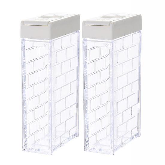 Opening Cover Spice Jar Two-Way Transparent Seasoning Shaker with Lid and Tray Spice Container for Kitchen