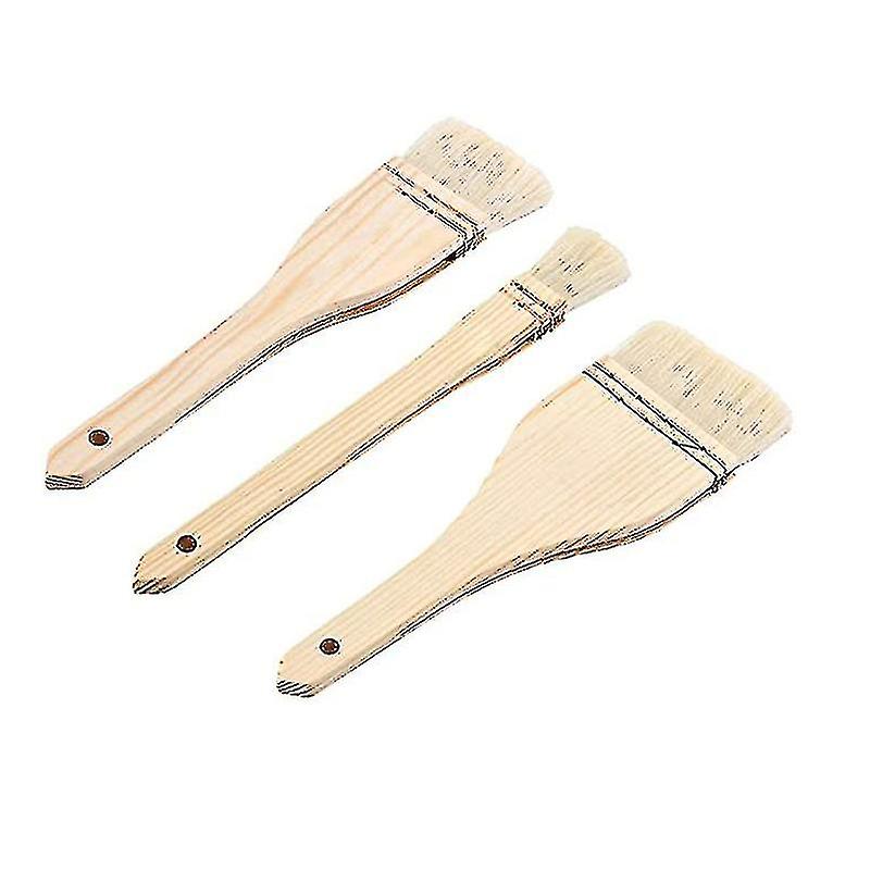 3 stk bakebørste i tre Multifunksjonsgrill Husholdningsgrill-