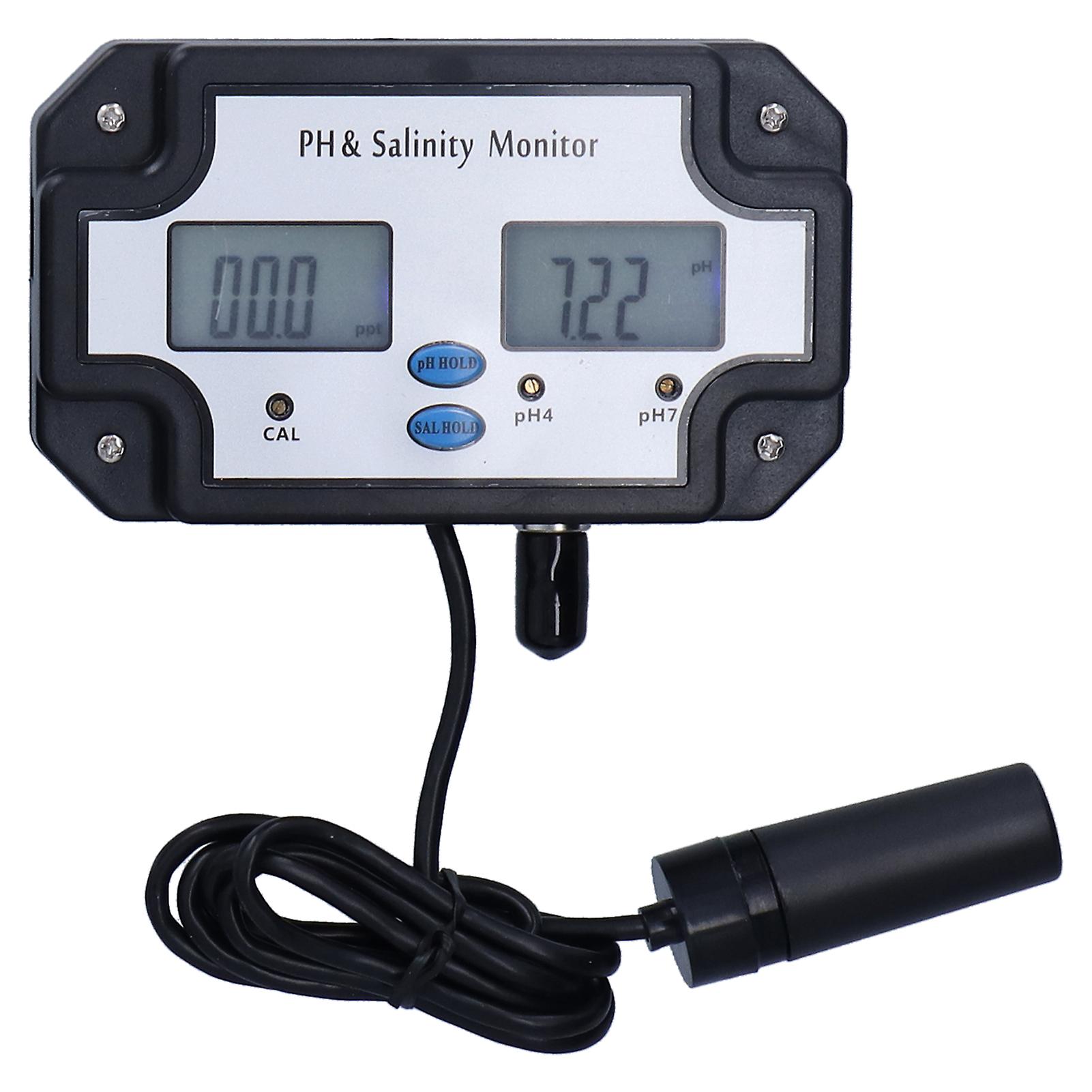 PH‑2685 DC 6V Mini Water Quality Tester Professional High Accuracy ATC Salinity PH Hydroponic MonitorUS Plug 110V