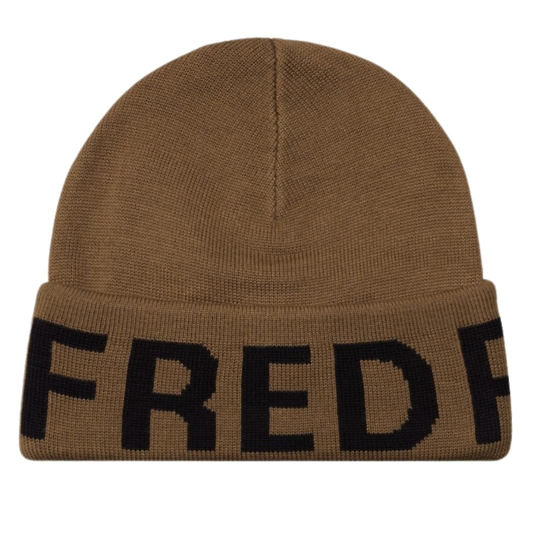 Fred Perry Bold Oversized Logo Shaded Stone Beanie