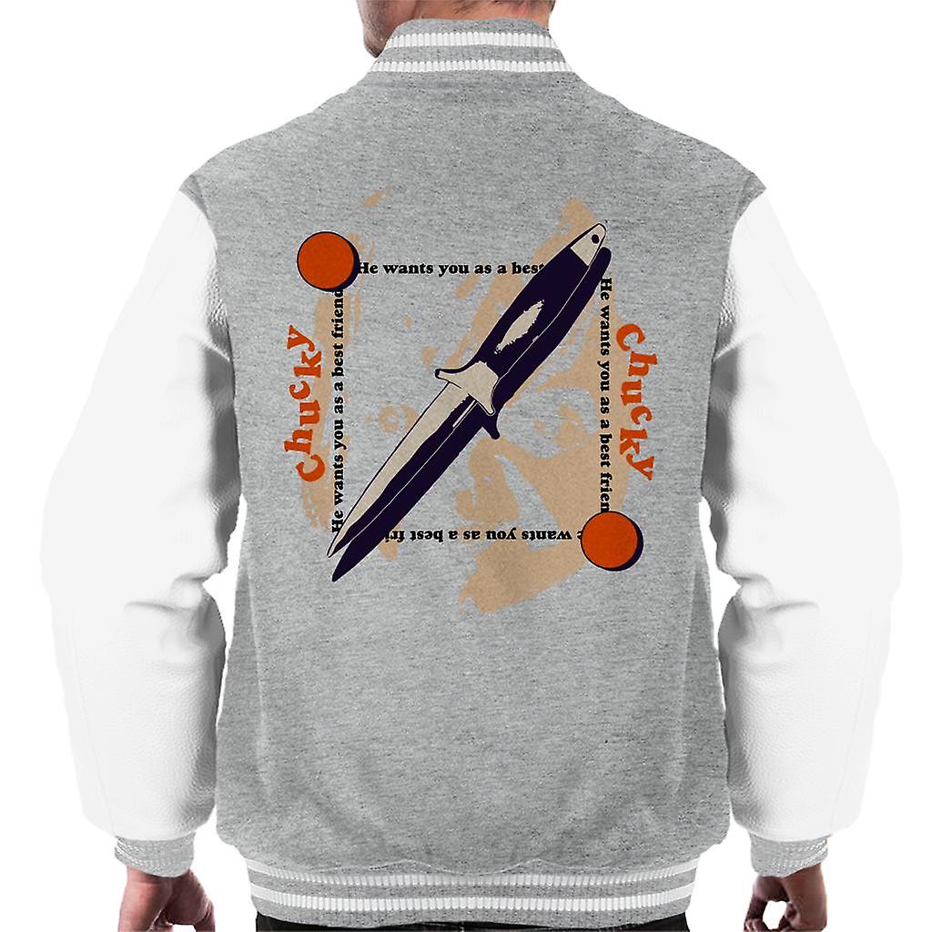 Chucky Voodoo Knife Men's Varsity Jacket