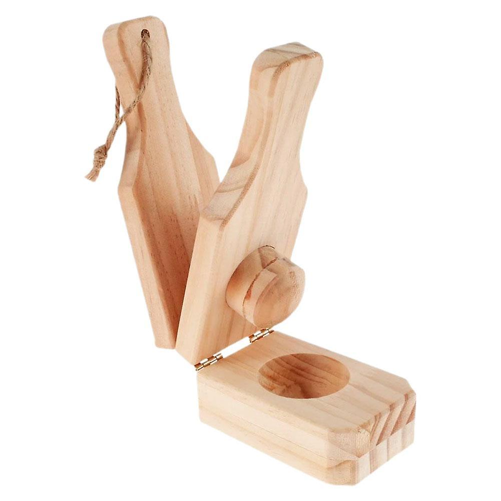 Wood Plantain Press with Handle Multifunctional for Cups and Cakes Natural Wood Easy to Use Compact Kitchen Tool
