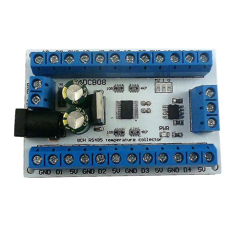 8ch Ds18b20 Rs485 Modbus Rtu Temperature Sensor Remote Digital Module Plc R4b08