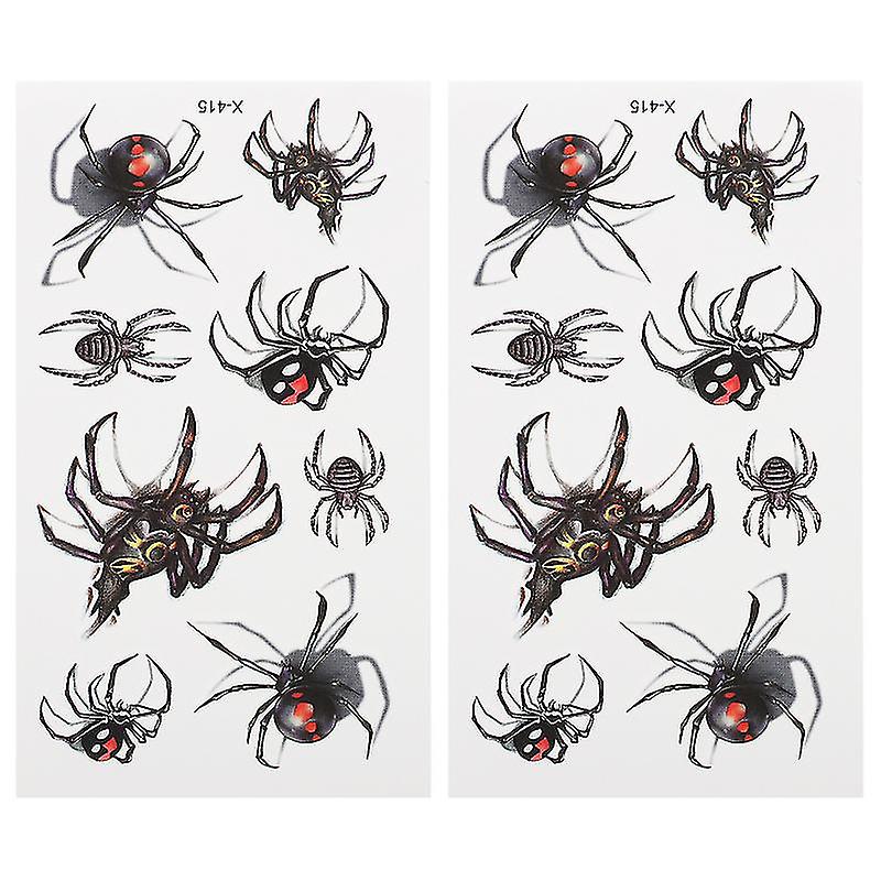 25sheets Spider Tattoos Sticker For Halloween Decorations