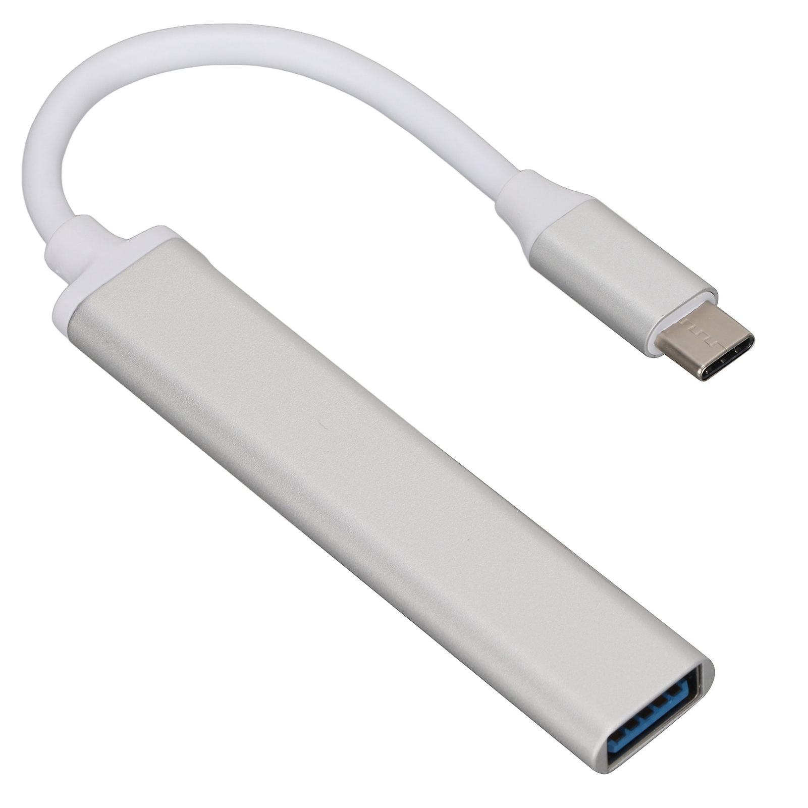 USB C Hub 4 in 1 High Speed Lightweight Portable USB Docking Station for Keyboard Printer Mobile Phone TabletSilver 