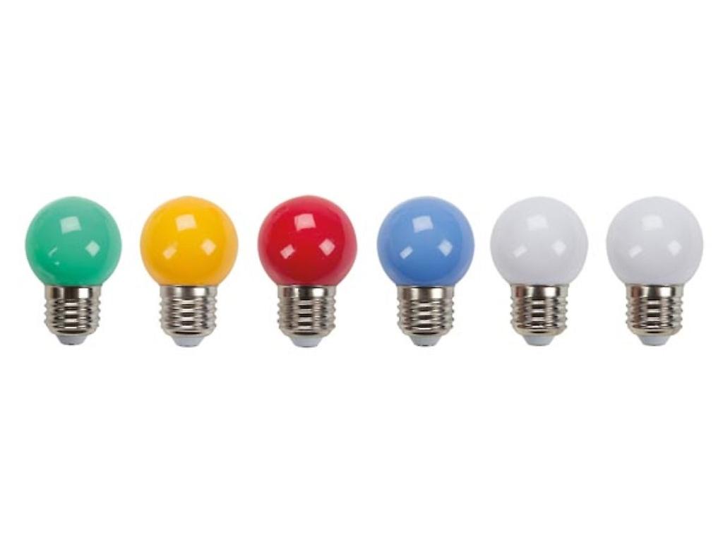 HQ-Power Set mit 6 energieeffizienten LED-Lampen mit 0,6 W Leistung, mehrfarbig